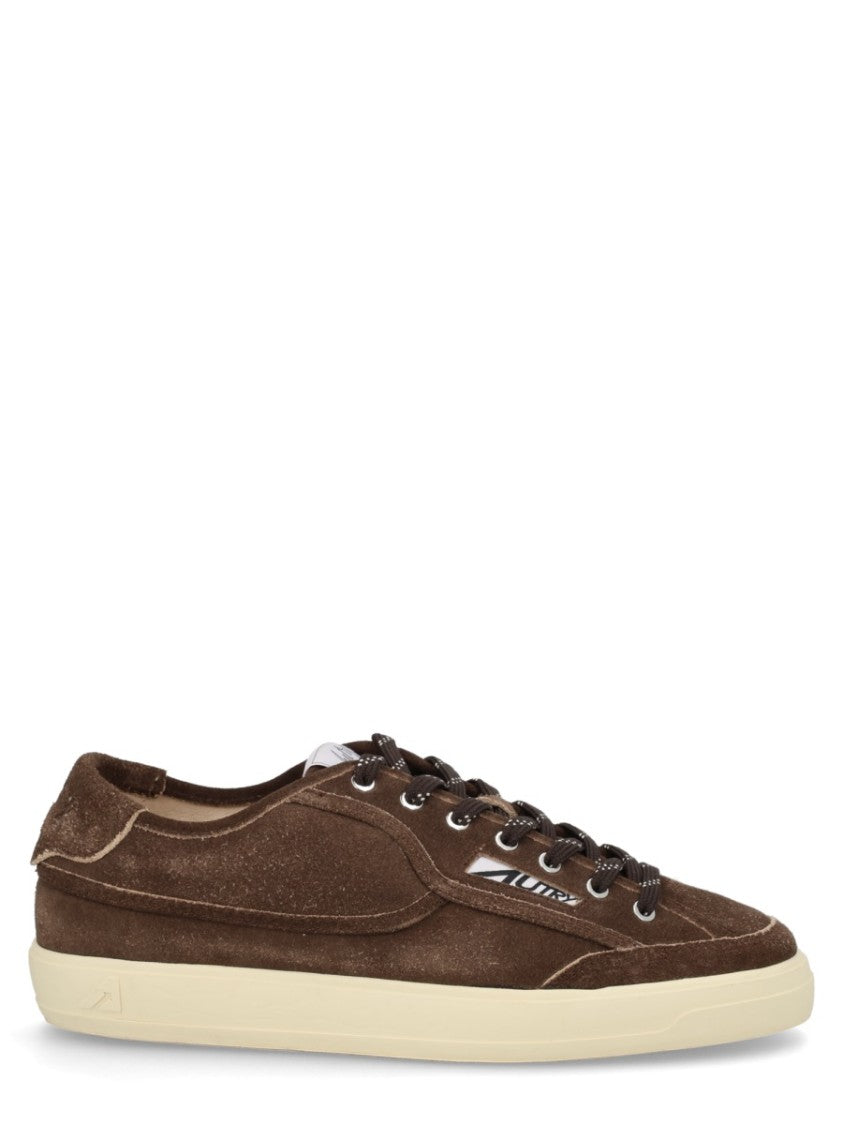 Autry Black Low-Top Suede Leather Sneakers