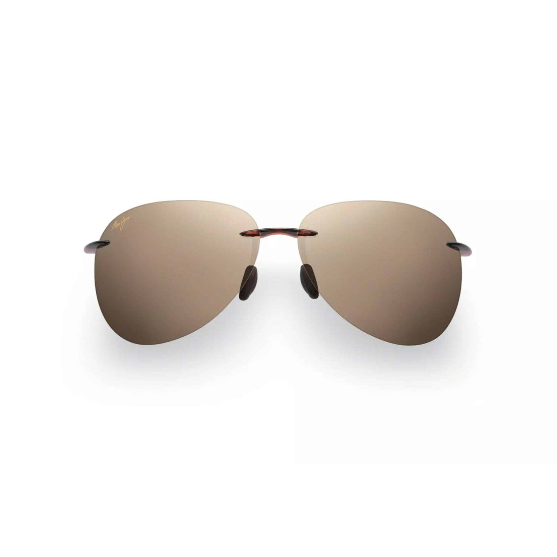 Maui Jim Sugar Beach Rimless Aviator Sunglasses With Brown Gradient Lenses