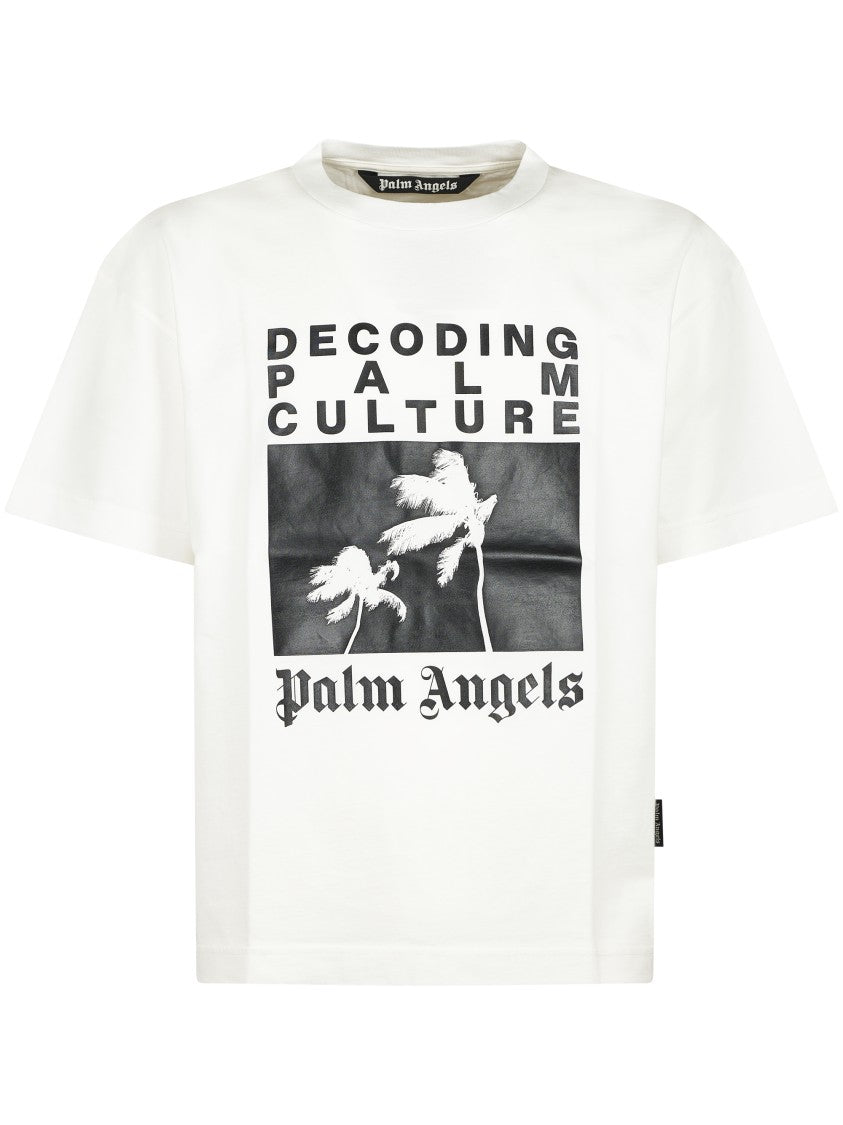 Palm Angels Relaxed-Fit Graphic Print T-Shirt With Palm Tree Imagery
