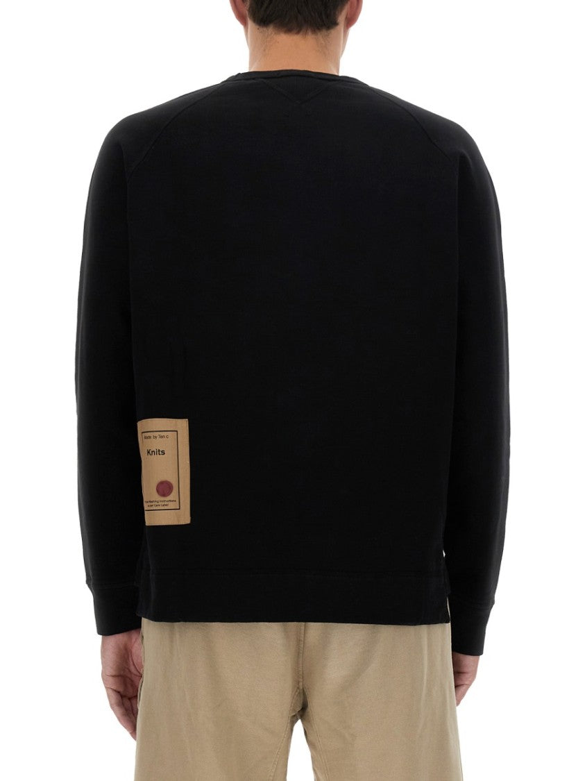 Ten C Black Regular Fit Sweatshirt