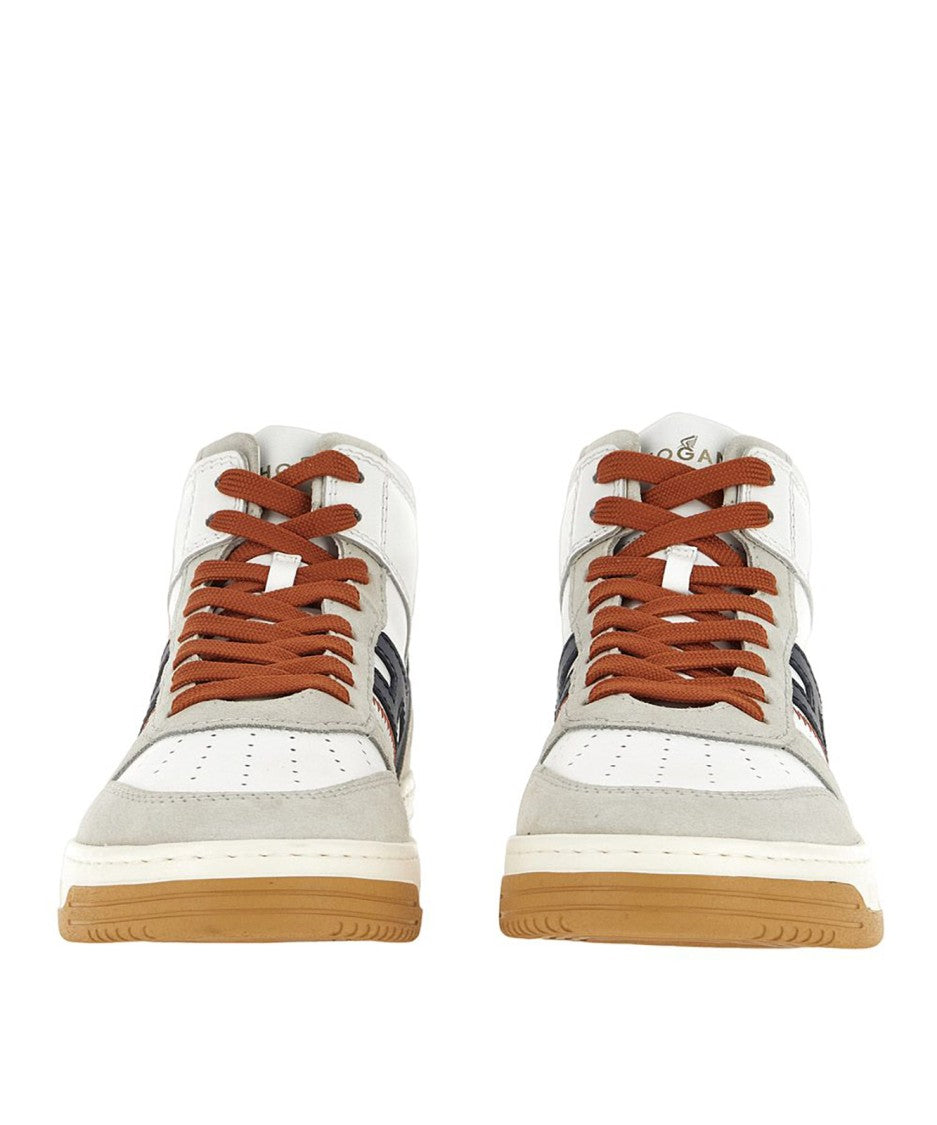 Hogan Mid-Top Sneakers With Suede Overlays