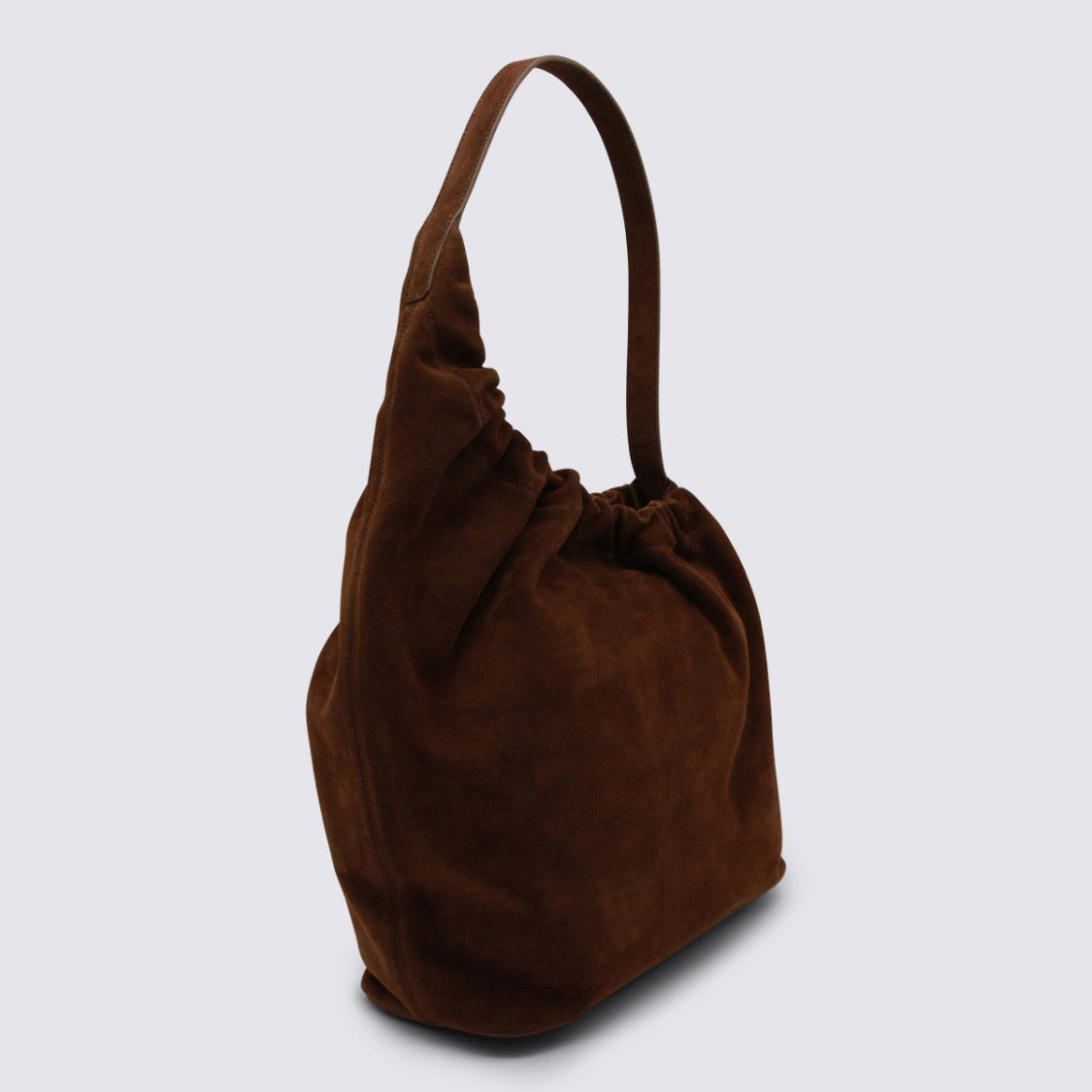 Aesther Ekme Suede-Like Slouchy Bag With Gathered Top And Thin Strap