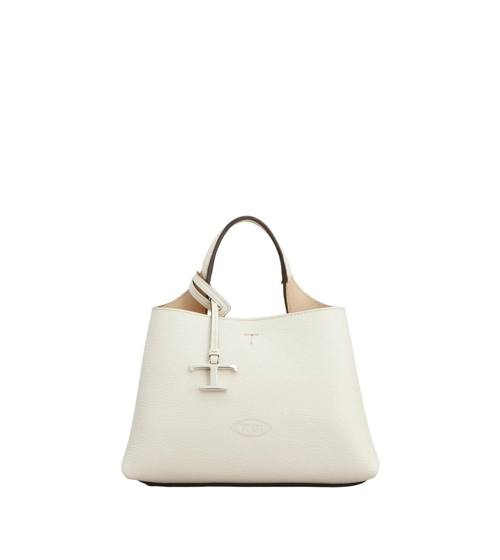 Tod's Apa Micro Tote Leather Bag – White