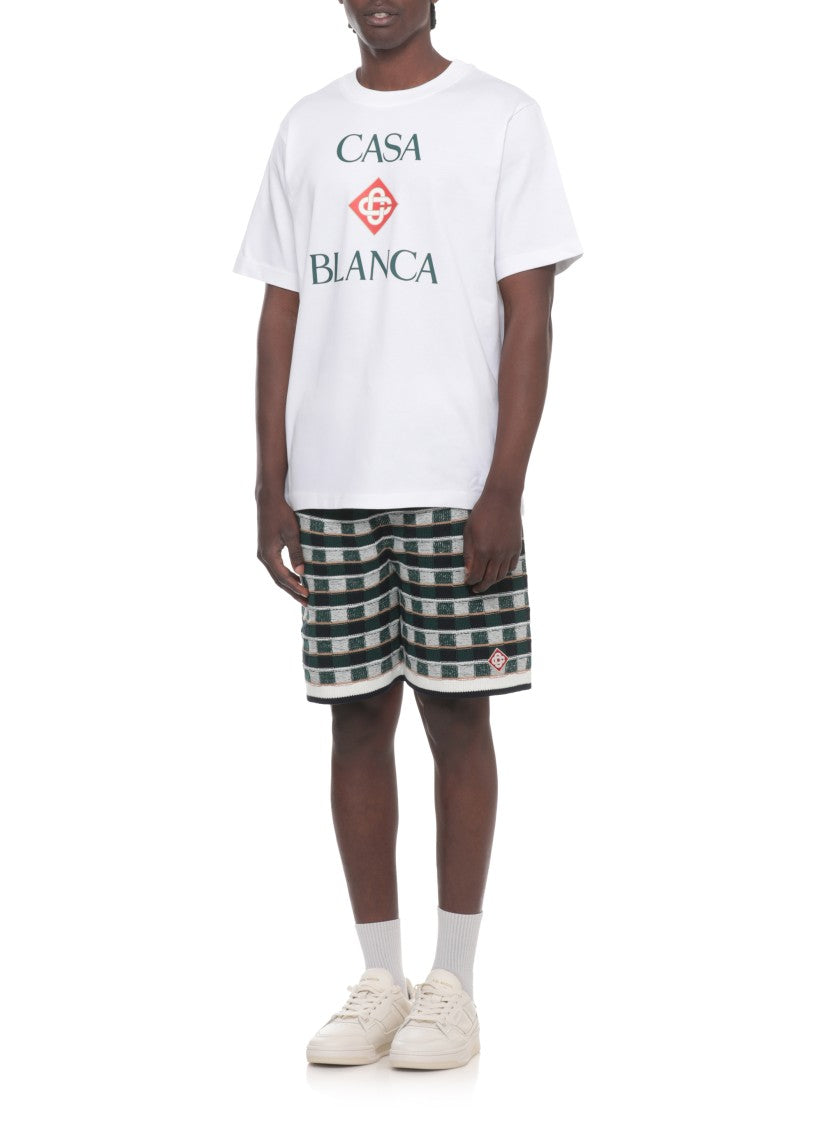 Casablanca White Classic Stacked Logo T-Shirt