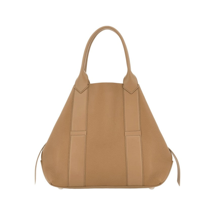 Hogan Beige Structured Leather Handbag