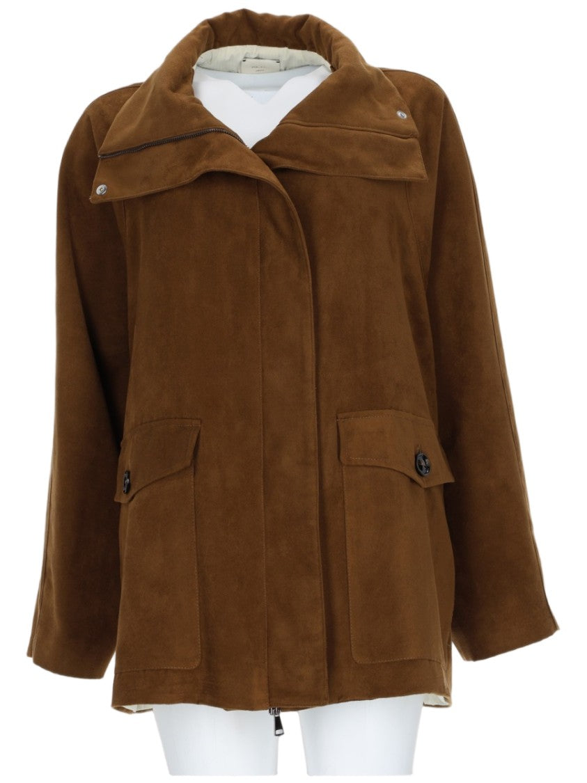 Alysi Relaxed-Fit Brown Dainetto Coat