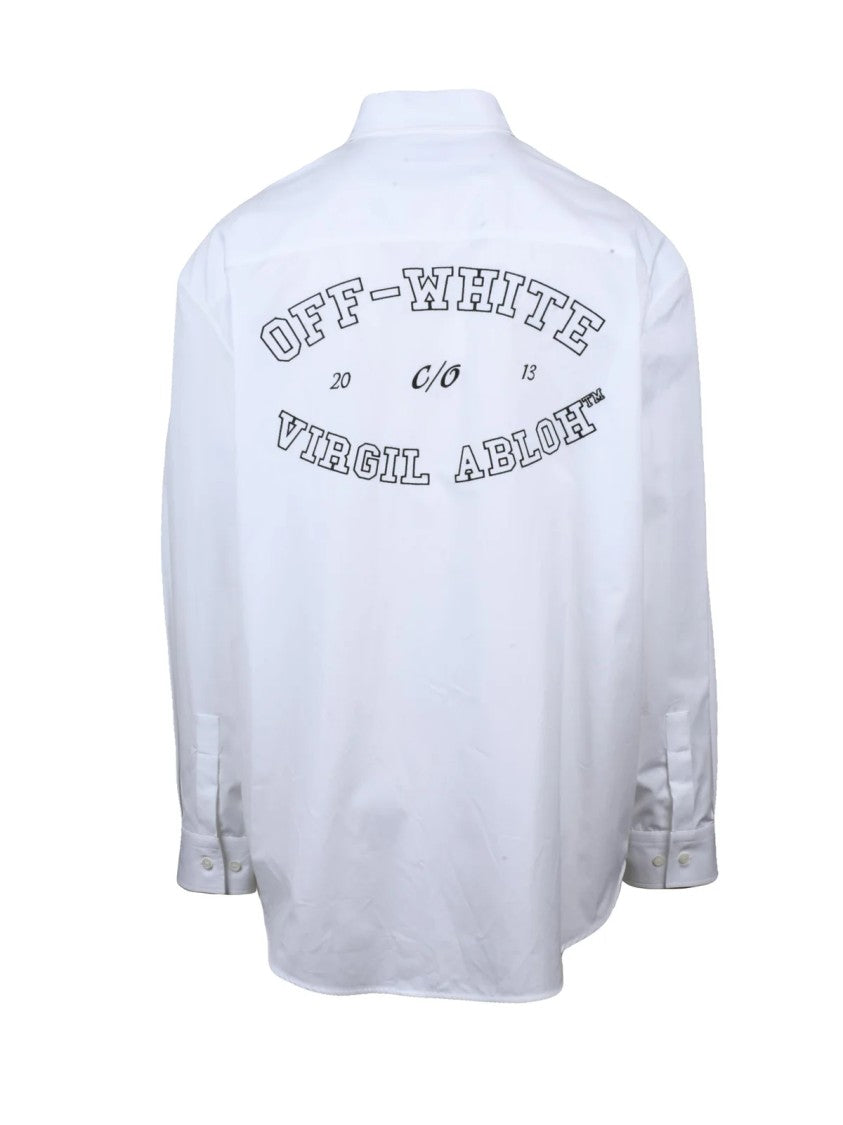 Off-White White Cotton Oversized Shirt