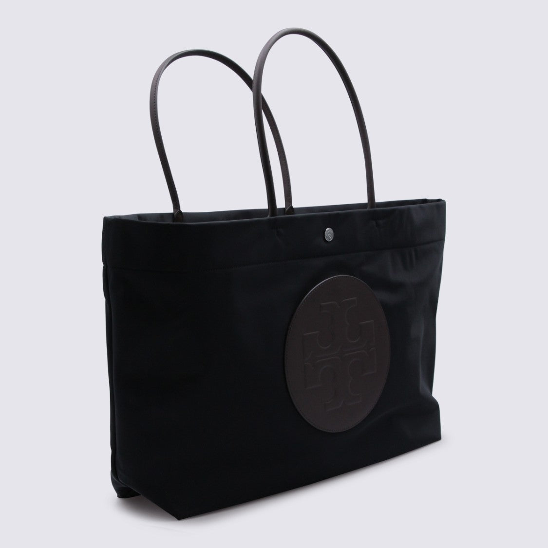 Tory Burch Embossed Logo Black Tote