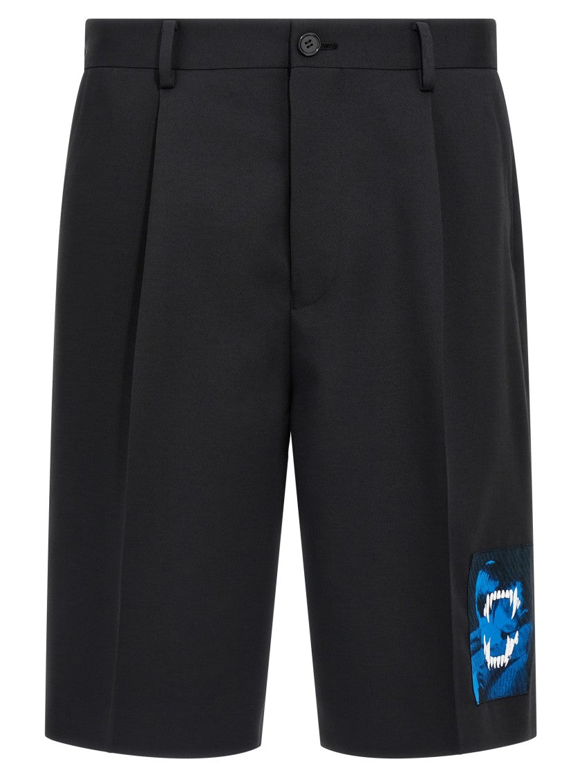 Undercover Tailored Black Wool Bermuda Shorts