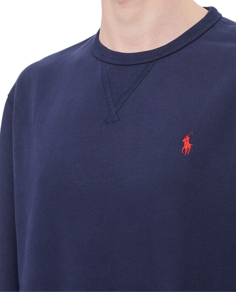 Polo Ralph Lauren Classic Long Sleeve Crewneck Knit With Subtle Logo