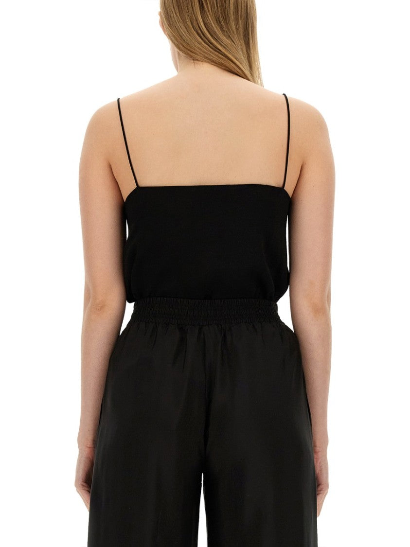 Fabiana Filippi Fitted Black Viscose Top