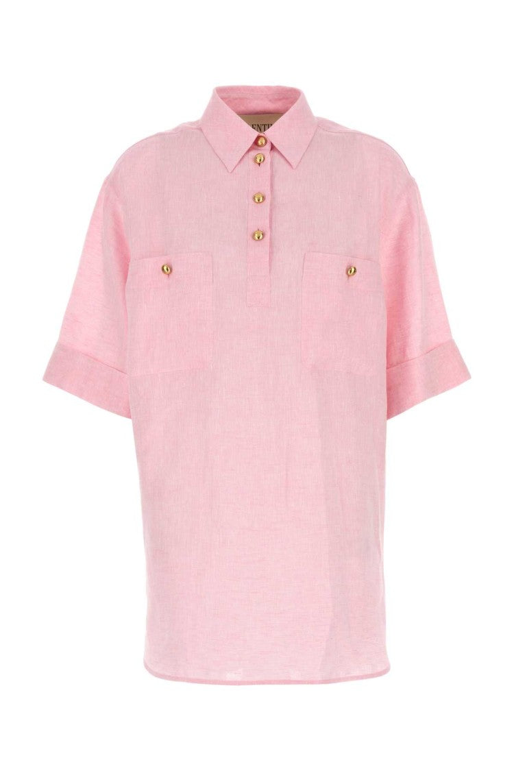 Valentino Garavani Pink Linen Blouse