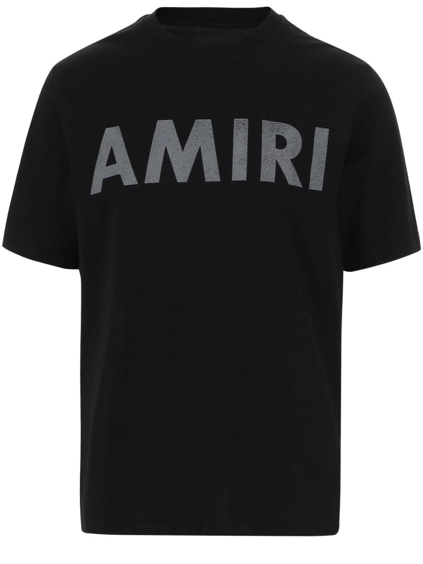 Amiri Cotton Crew Neck T-Shirt With Contrasting Logo Detail