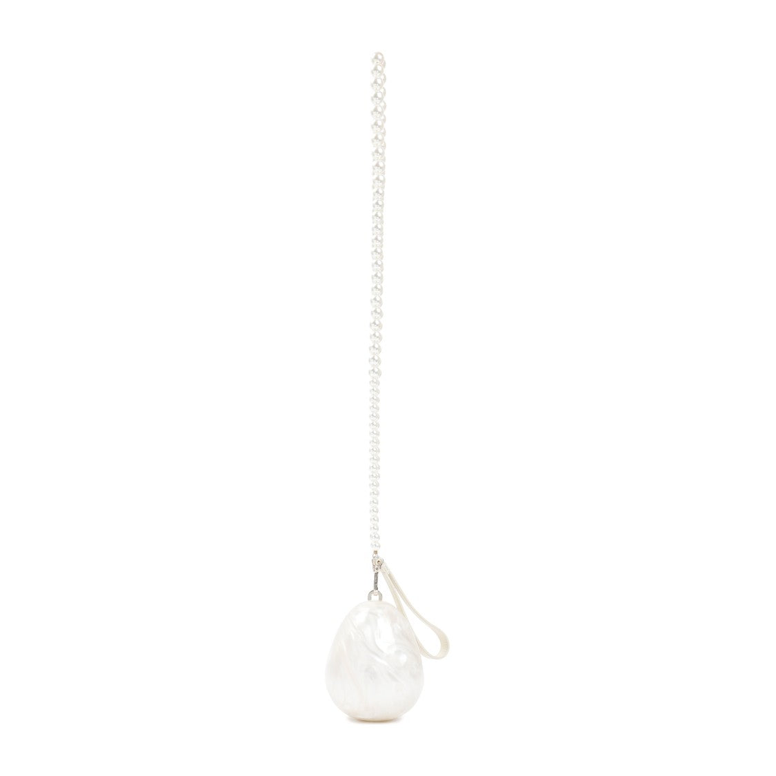 Simone Rocha White Pearl Micro Handheld Egg Bag