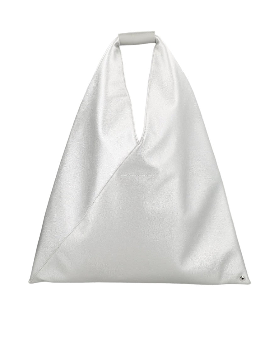 Mm6 By Maison Margiela Silver Triangular Folded Front Handbag