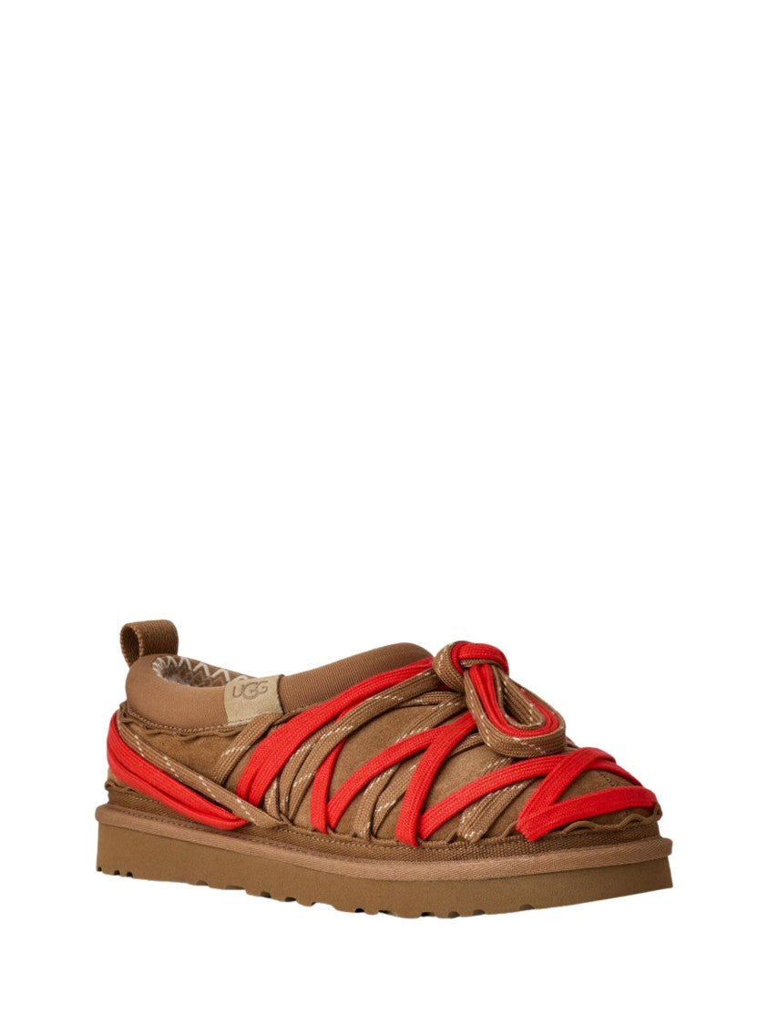 Ugg Brown Red Laces Suede Loafers
