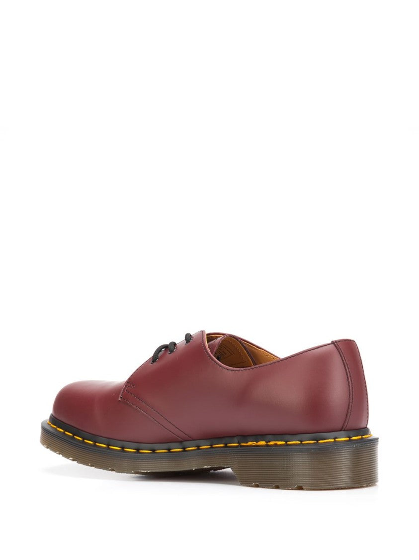 Dr. Martens Classic Lace-Up Red Leather Low-Cut Sneakers