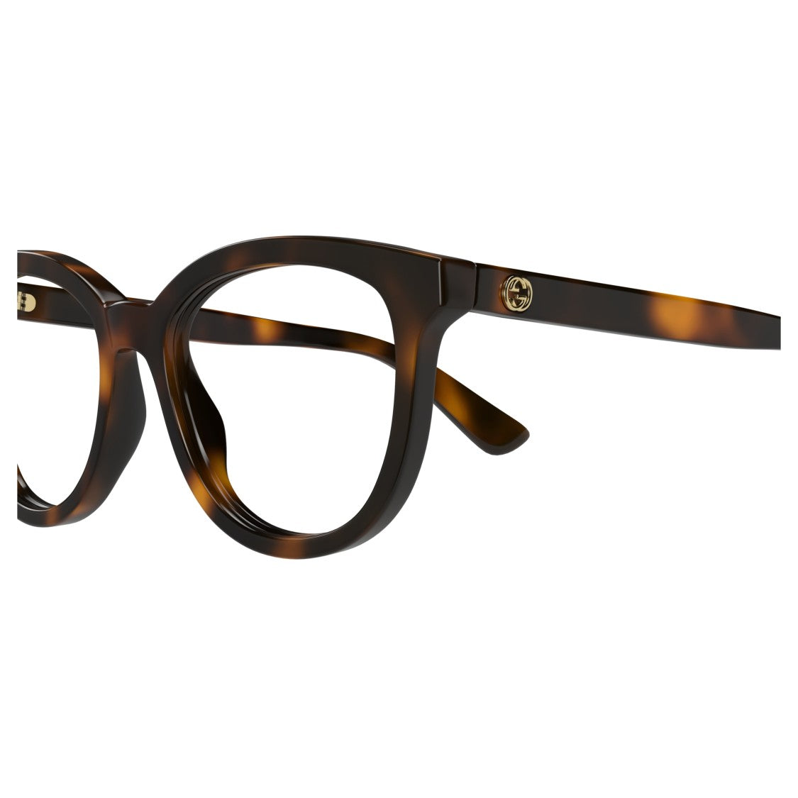 Gucci Gg1687o Bold Rounded Square Tortoiseshell Eyeglasses