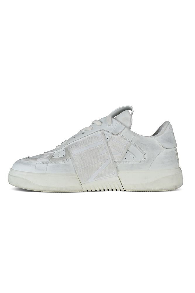 Valentino Garavani Distressed White Leather Vl7n Sneakers