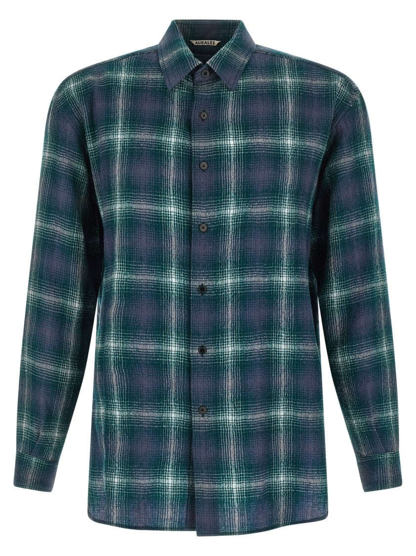Auralee Airy Wool Check' Shirt