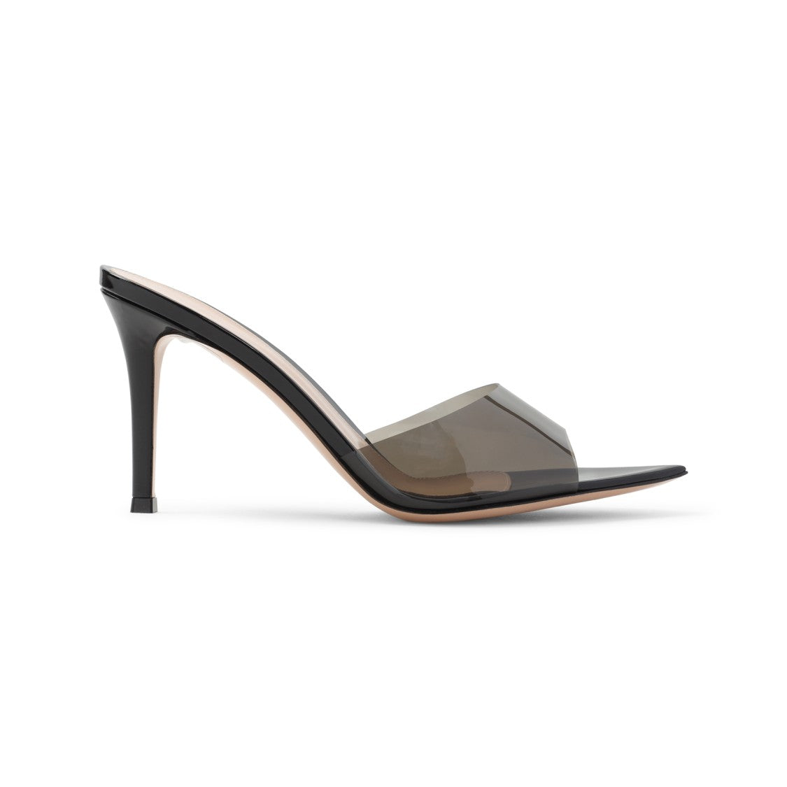 Gianvito Rossi Elle 85 Black Leather Mules
