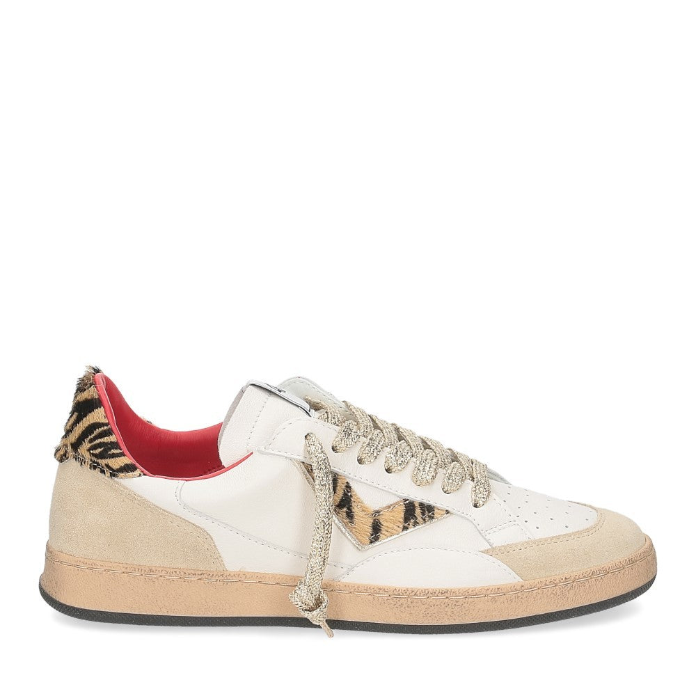 4B12 Low-Top Sneakers Zebra Print Accent