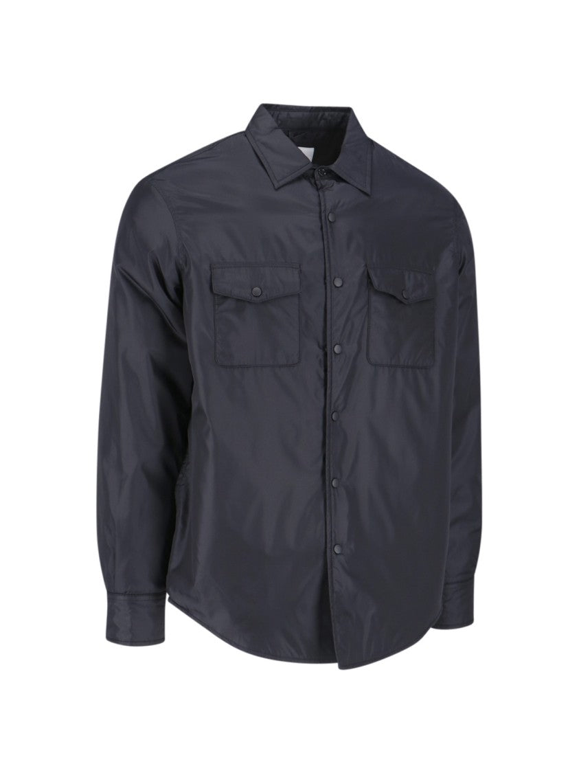 Aspesi Black Nylon Shirt Jacket