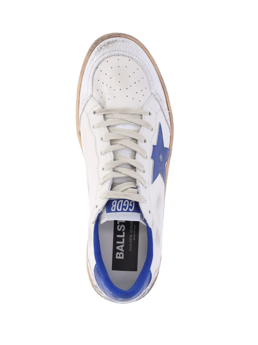 Golden Goose White Ballstar Leather Suede Sneakers