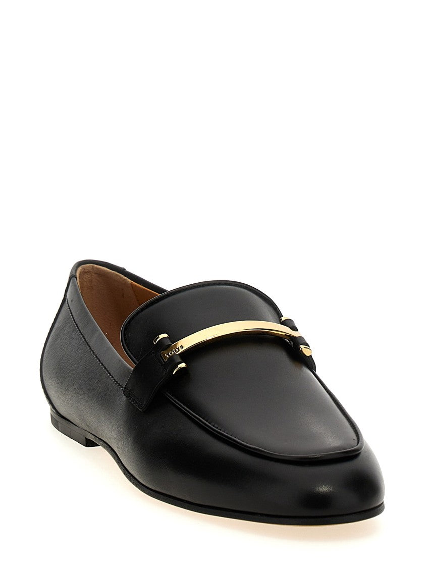 Tod's Horsebit Loafers With Metal Front Clamp And Smooth Leather Sole
