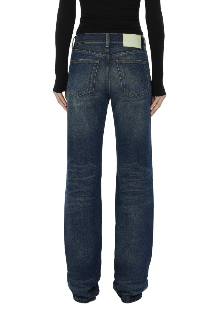 Haikure Blue Vintage Relaxed-Fit Cotton Jeans