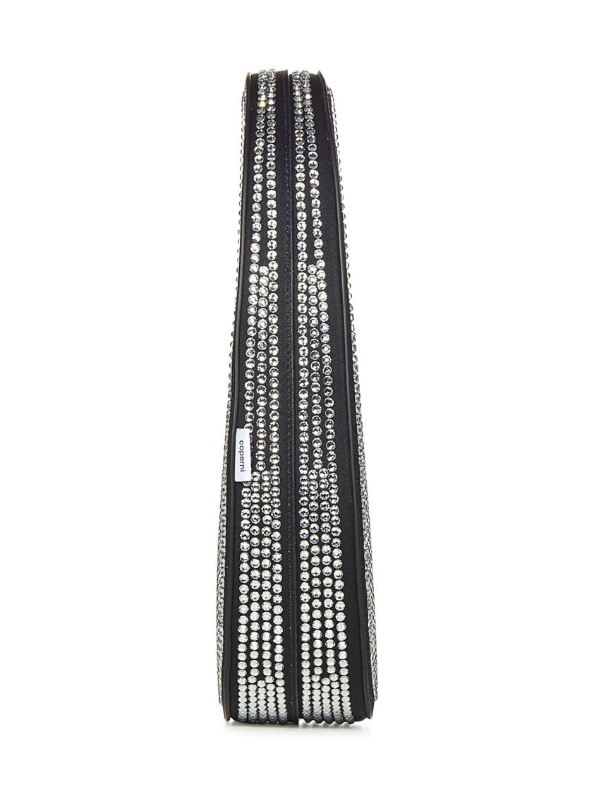 Coperni Black Handbag With Crystal Appliques