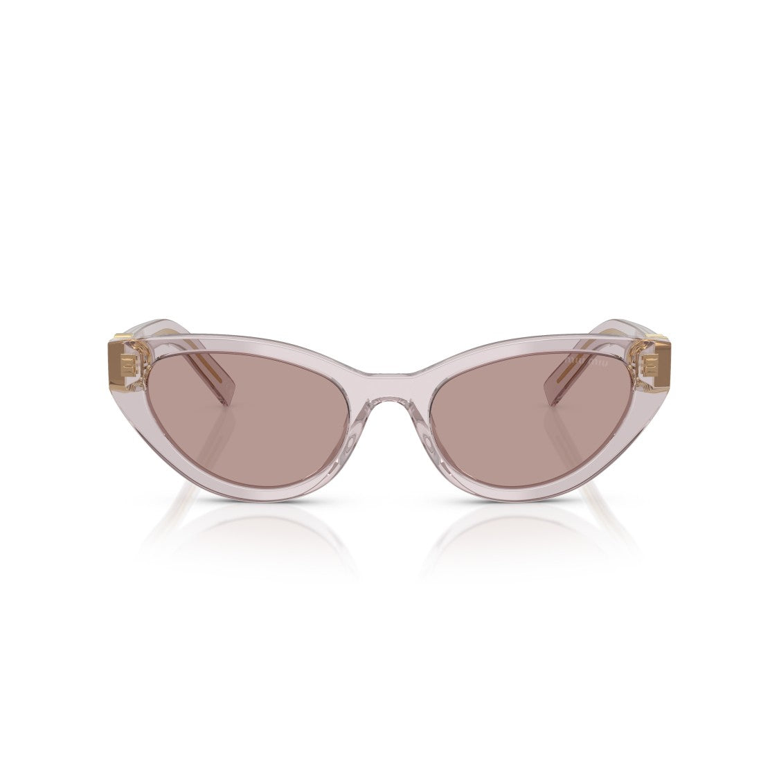 Miu Miu 0Mu A04s Translucent Mauve Cat-Eye Sunglasses