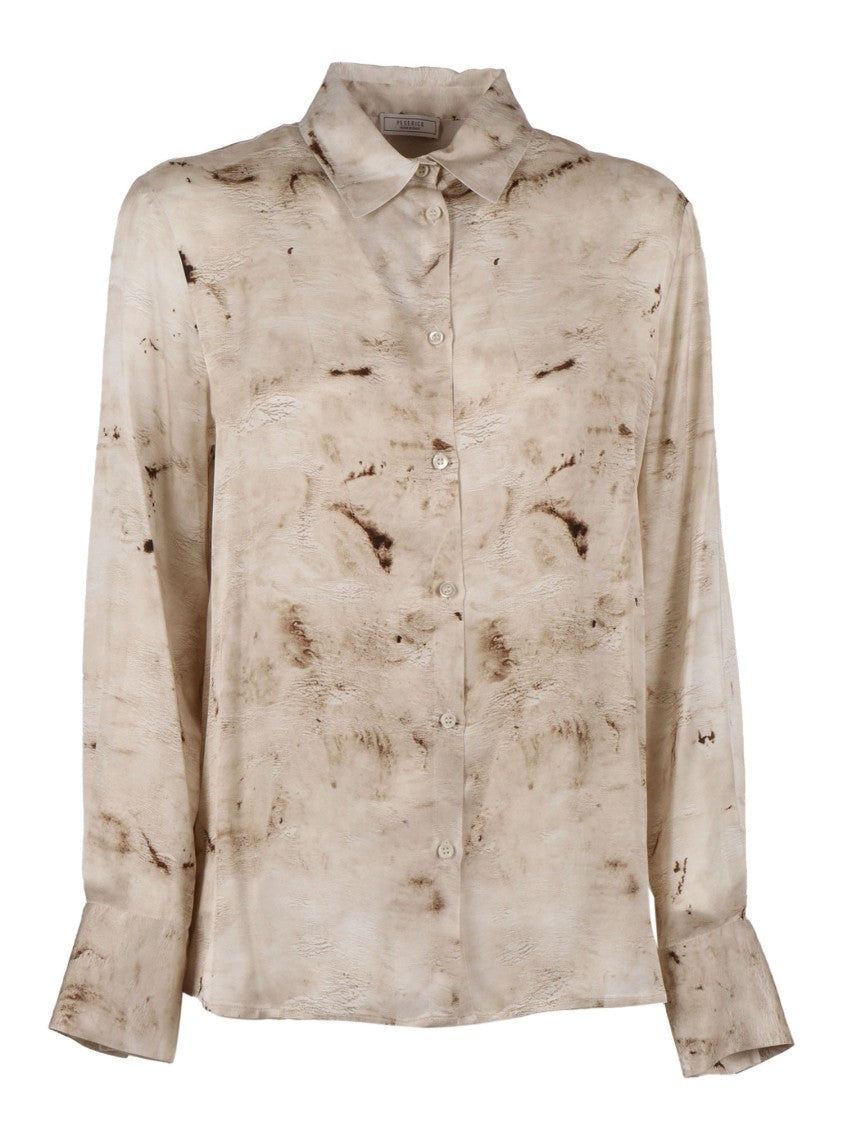 Peserico Flowing Blouse In Light Beige