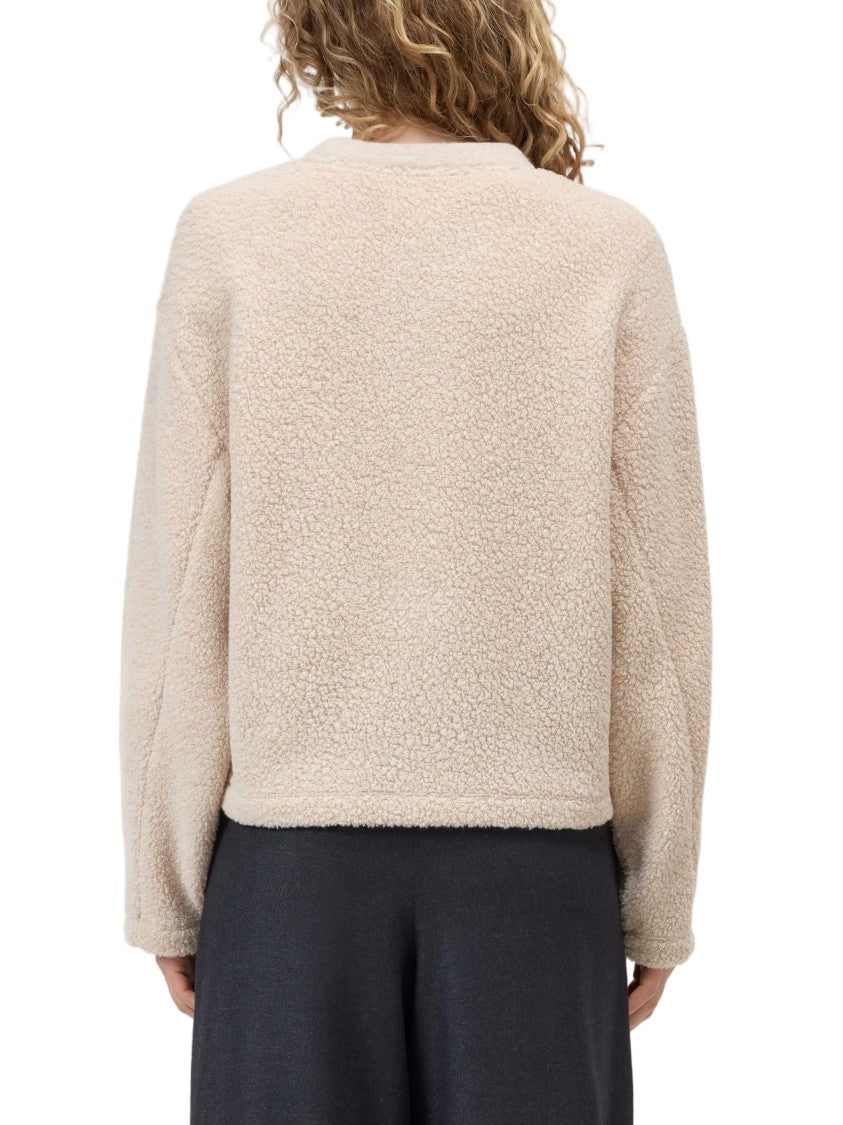 Closed Boxy Cropped Long-Sleeve Top