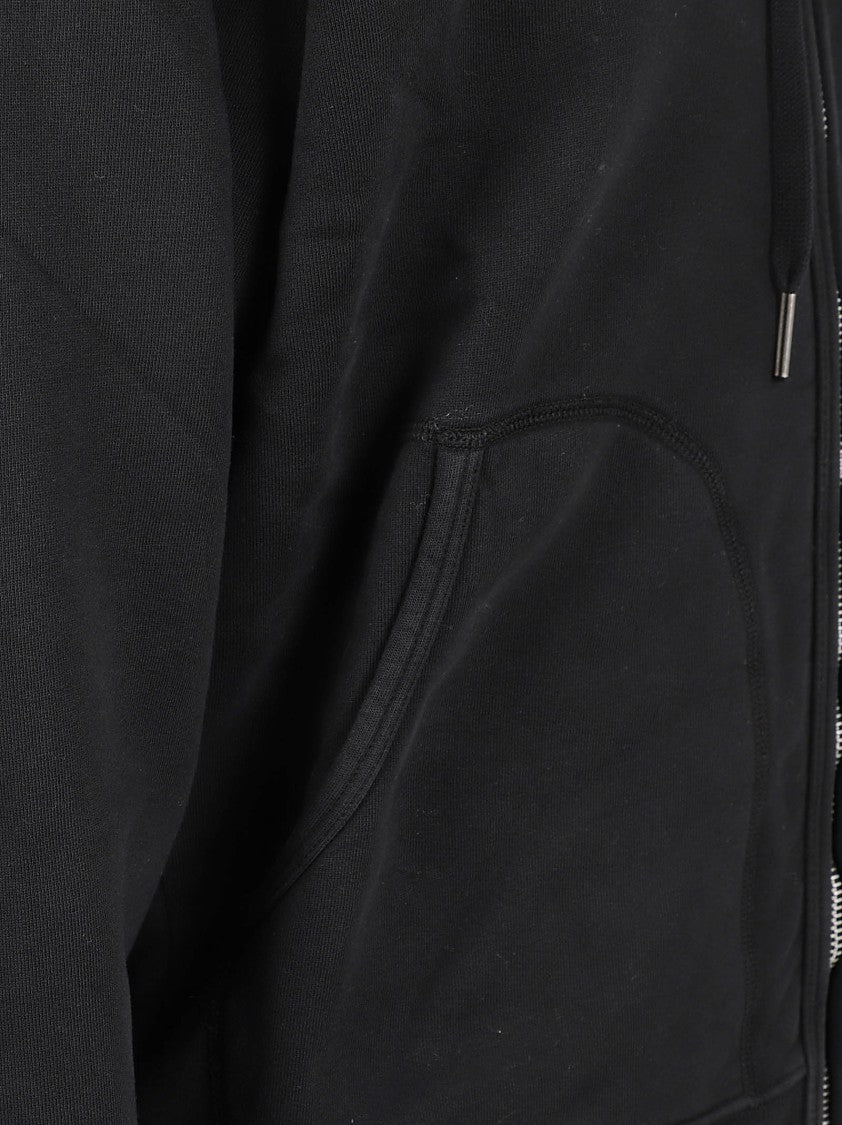 Tom Ford Black Zip-Up Hoodie With Ribbed Cuffs And Hem
