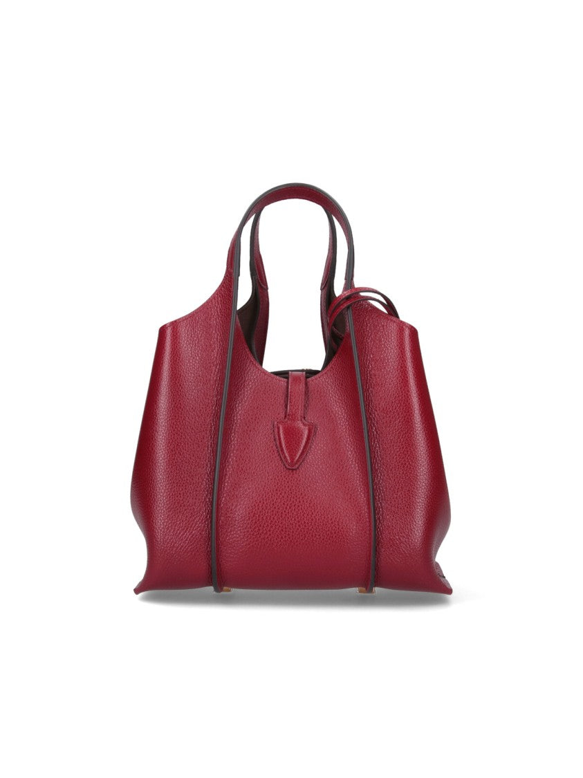 Tod's Small Bordeaux Textured Calfskin Shoulder Bag