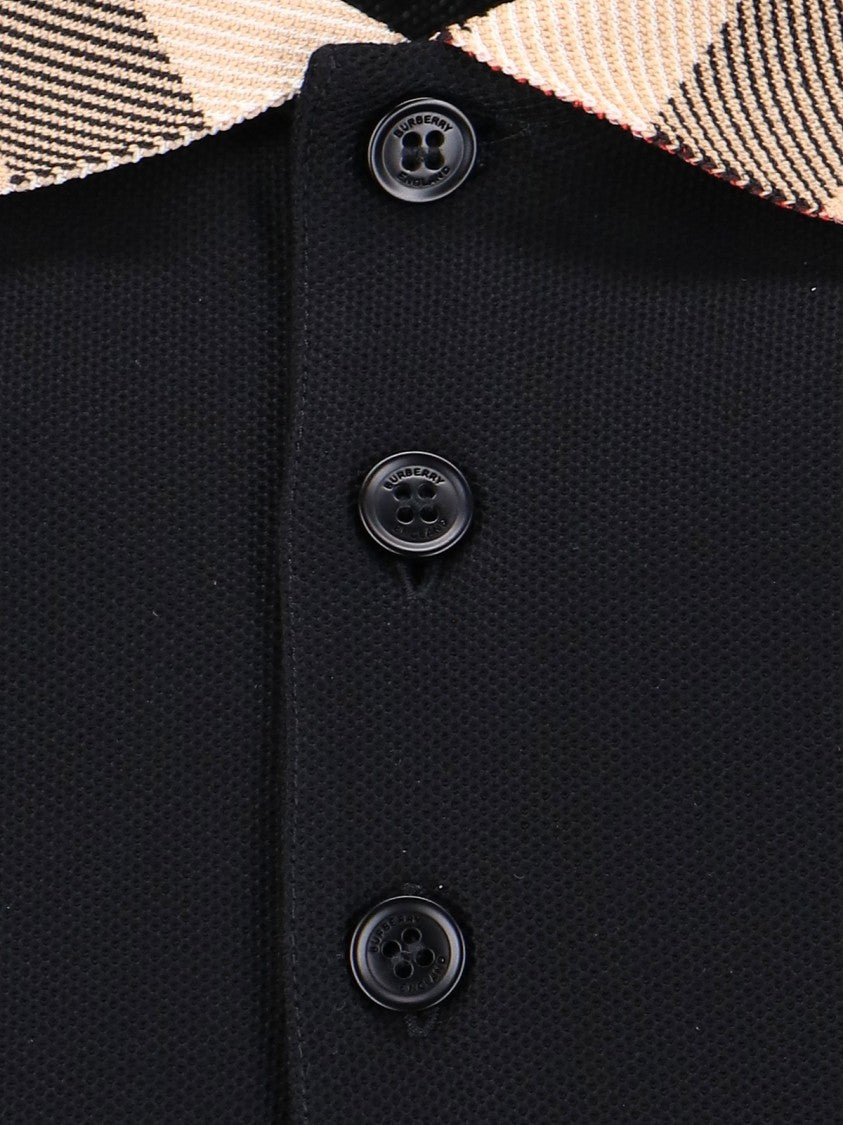 Burberry 'Check' Polo – Black