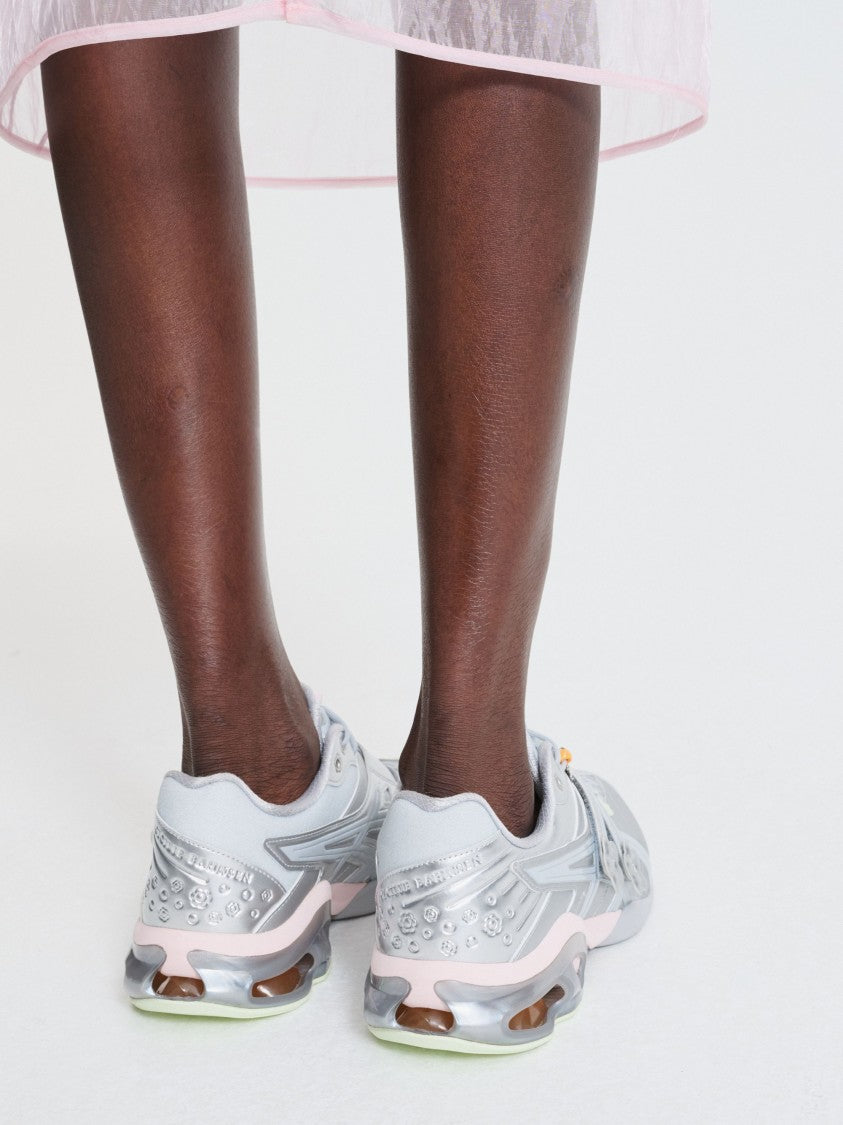 Asics By Cecile Bahnsen Gel-Kinetic Floral Appliqué Leather Sneakers
