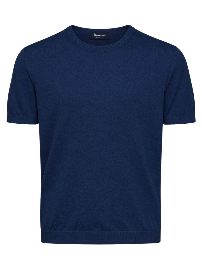 Drumohr Navy Blue Crew-Neck Sweater