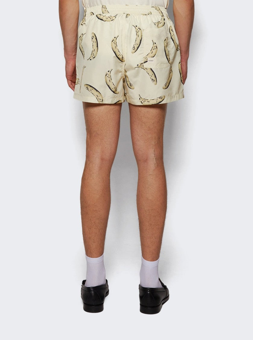 Jacquemus Le Maillot Puntini Swimwear Banana Print Yellow