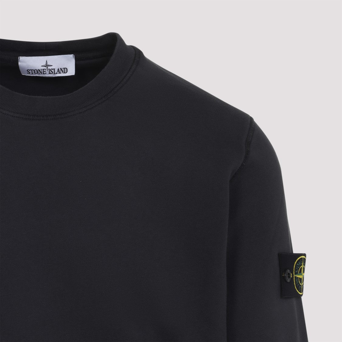 Stone Island Dark Grey Cotton Fleece Sweatshirt