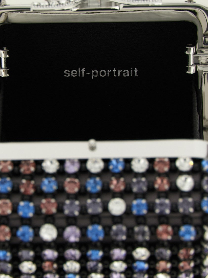 Self-Portrait 'Multi Crystal Chainmail' Handbag