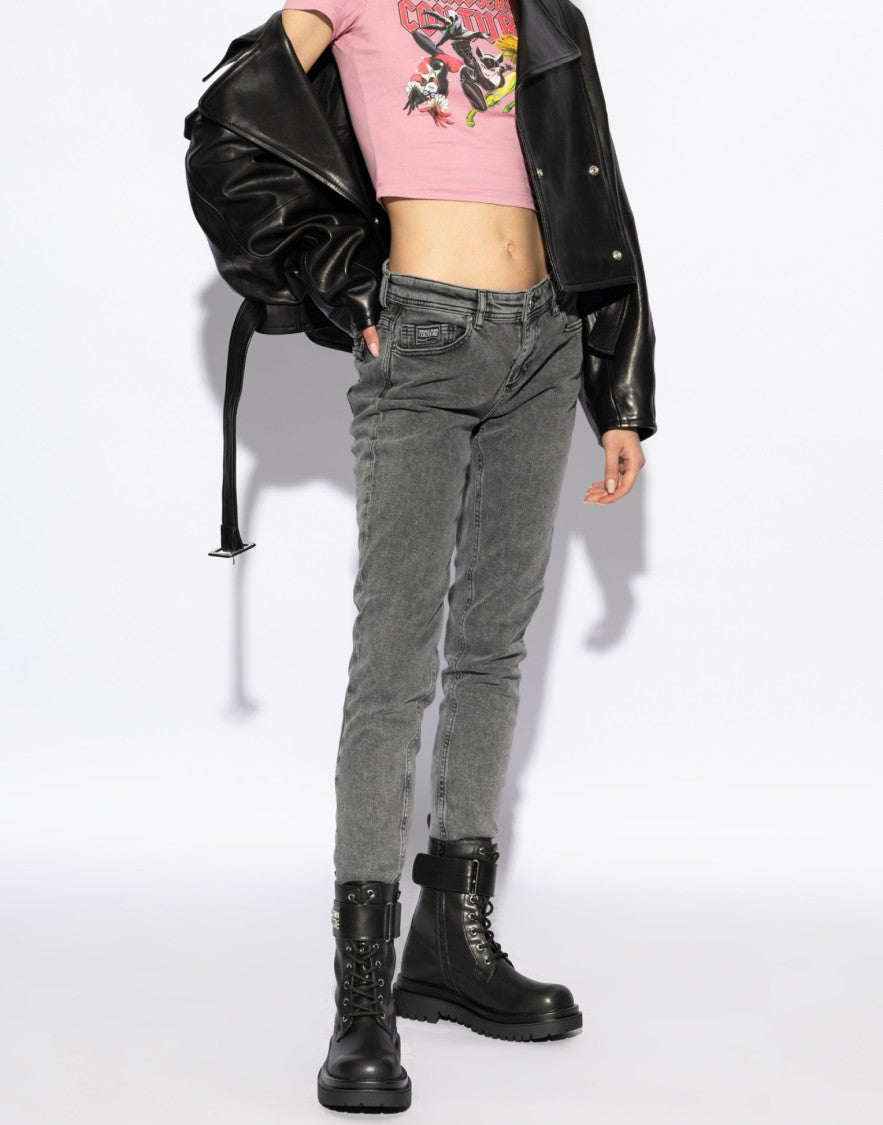 Versace Drew Logo Combat Boots