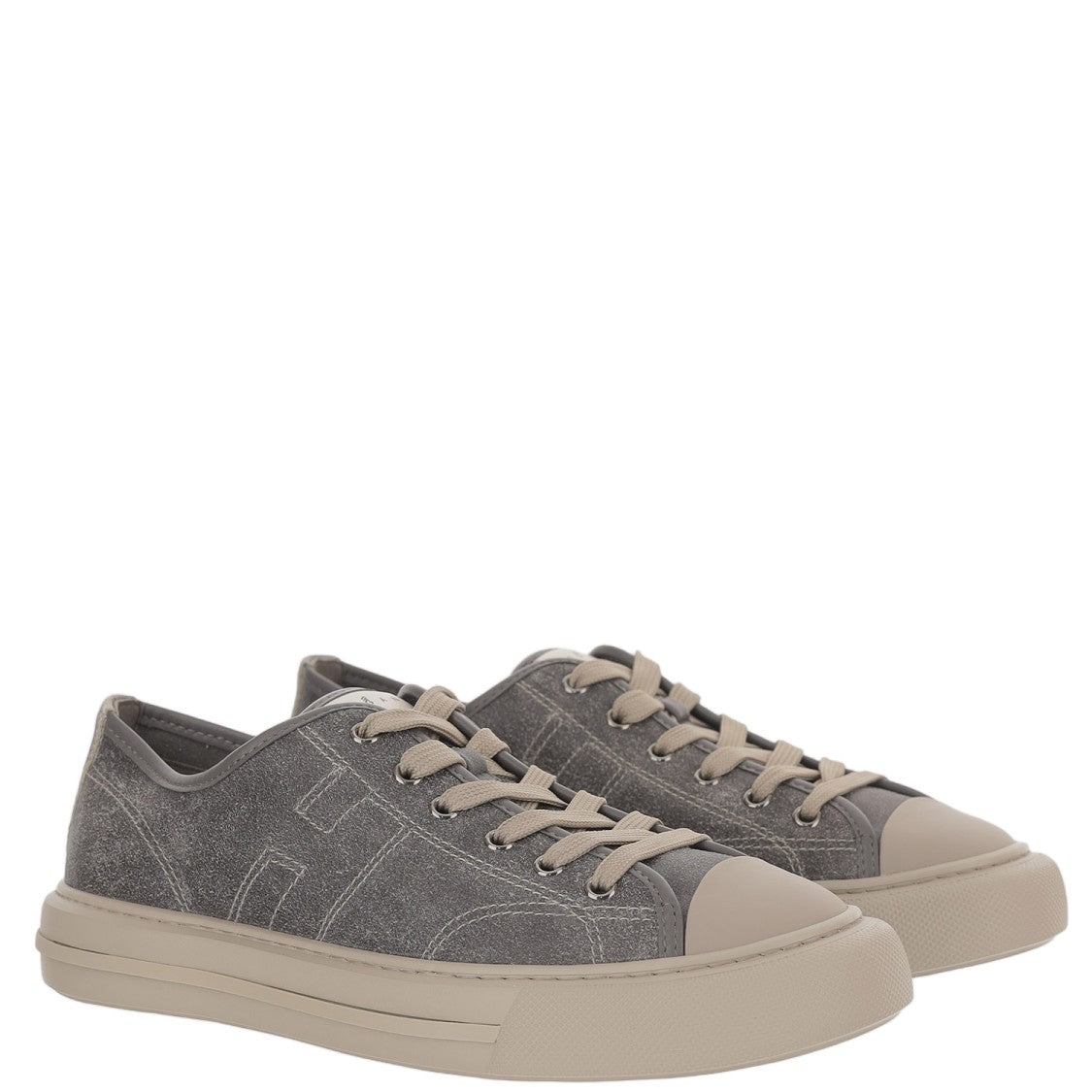 Hogan Vintage Suede Rebel Sneakers With Rubber Inserts