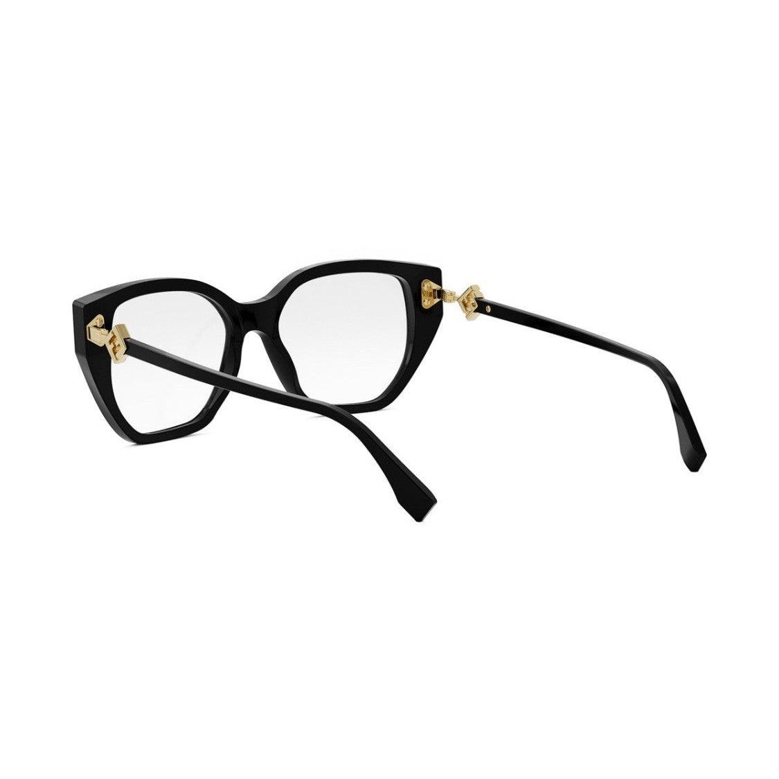 Fendi Black Ff Diamond Acetate Rectangular Sunglasses