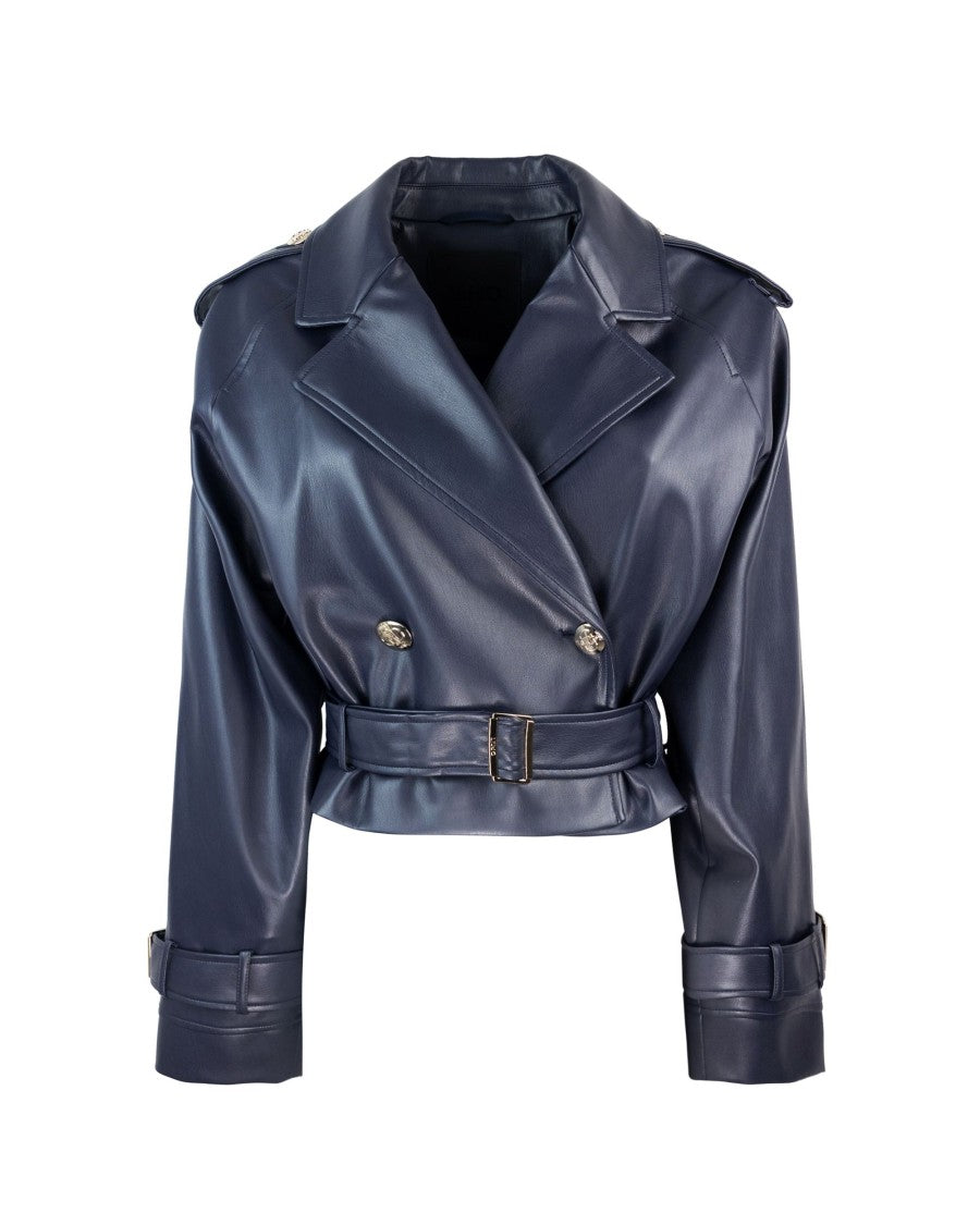 Liu Jo Black Faux Leather Biker Jacket