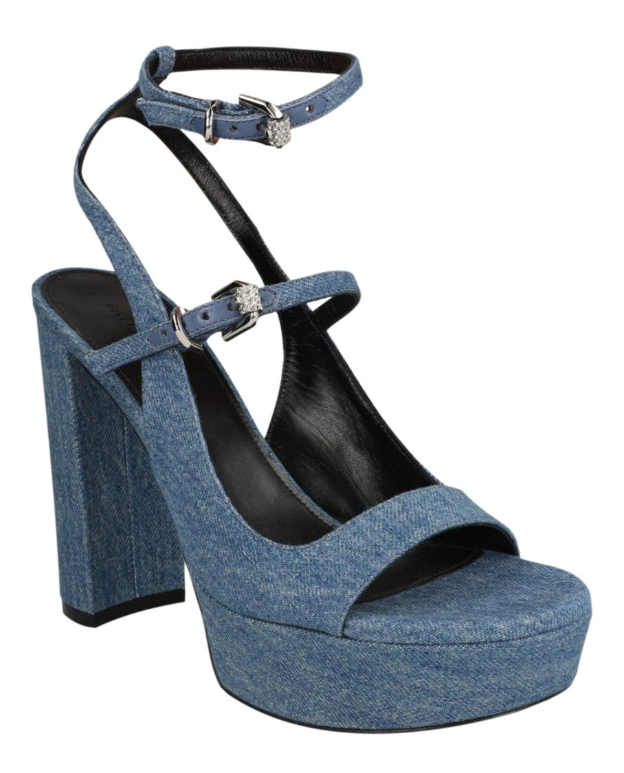 Givenchy Voyou Platform Sandals In Denim