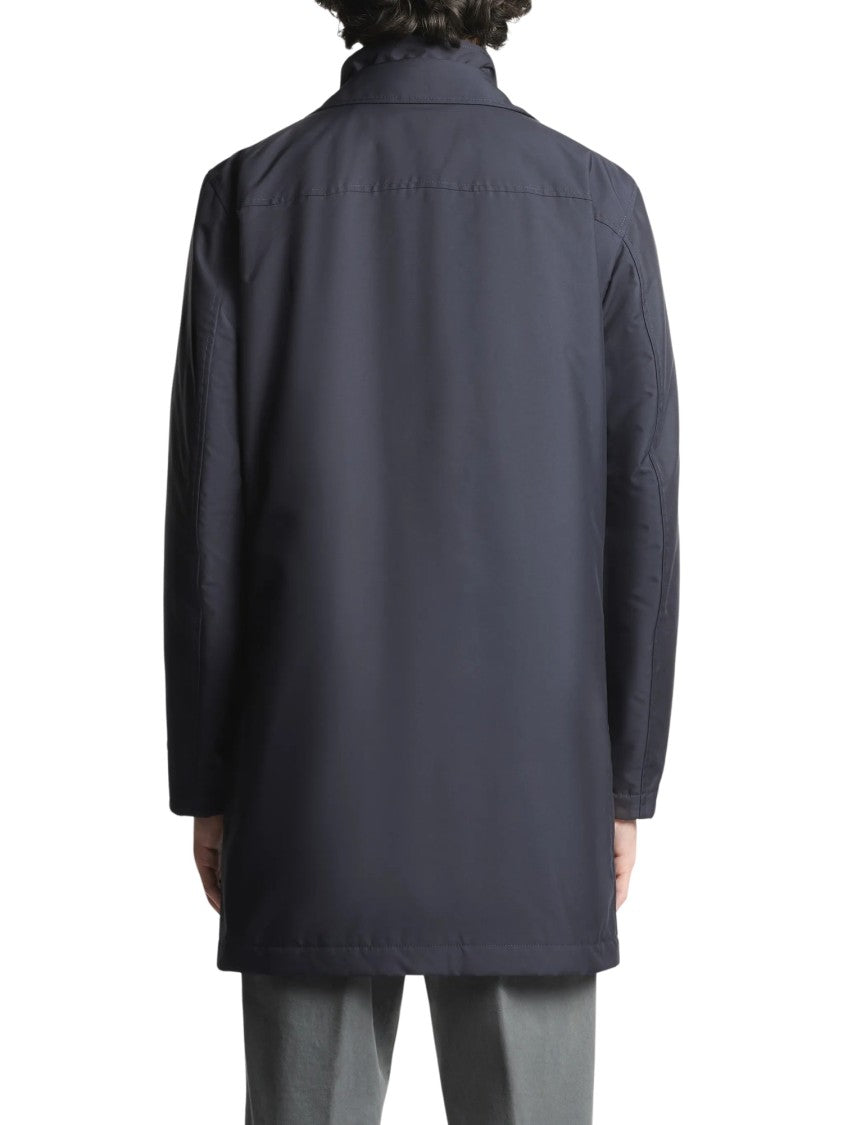 Fay Morning Double-Front Concealed-Placket Coat