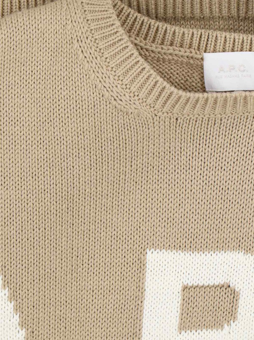 A.P.C. Logo Sweater – Beige