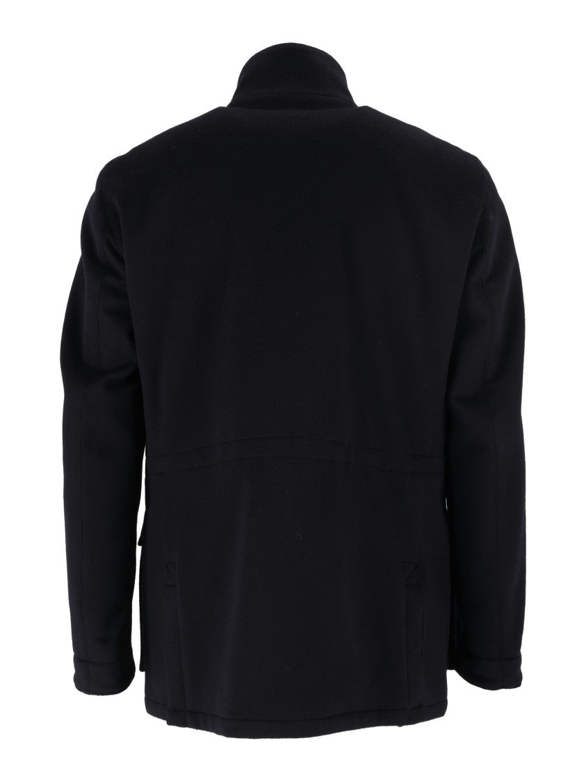 Lardini Black Cashmere Field Jacket